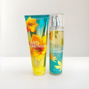 DISCONTINUED NEW Bath & Body Works Wild Honeysuckle Fragrance Mist & Body Cream